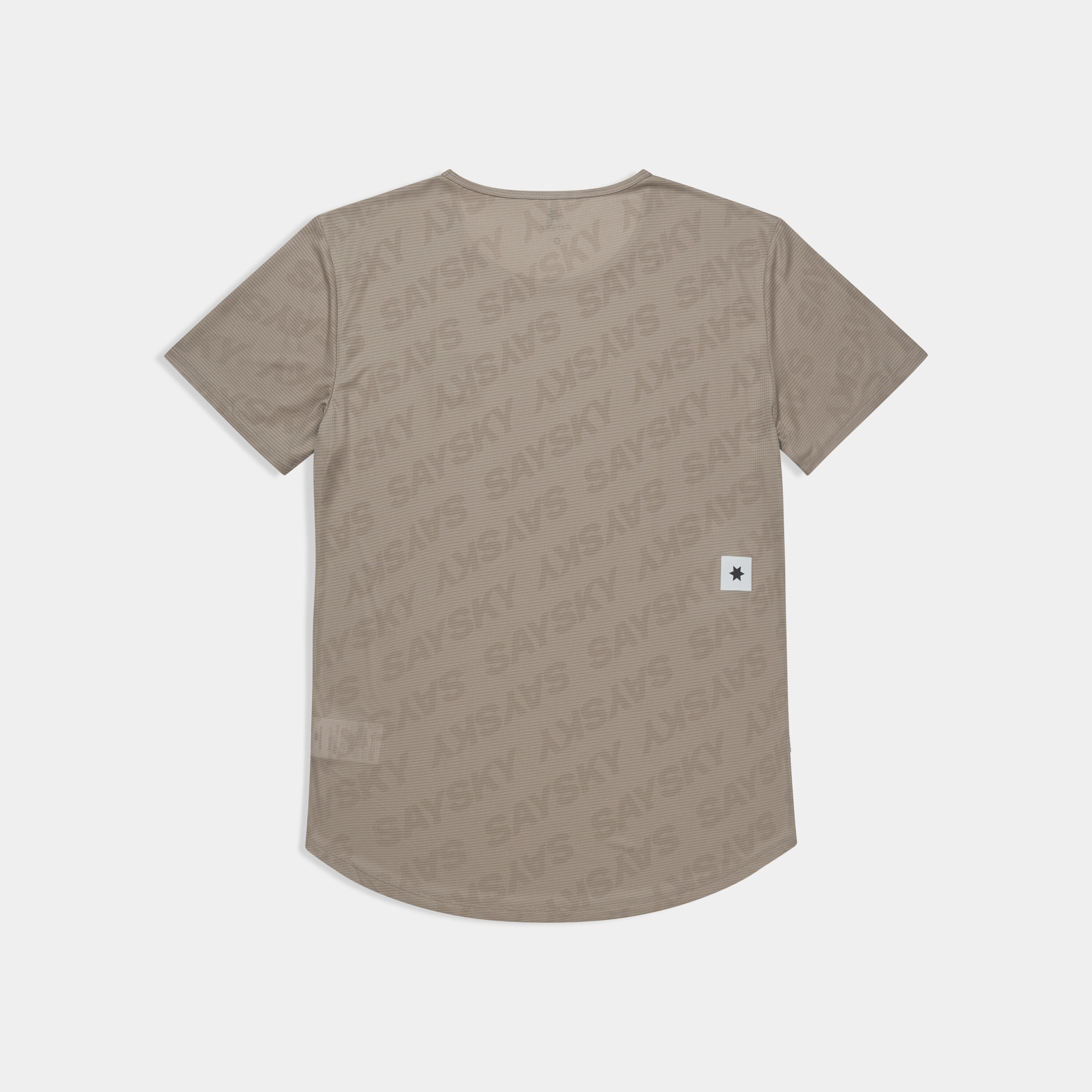 Saysky Clean Flow T-shirt Dark Beige Logo 1070 SM25011