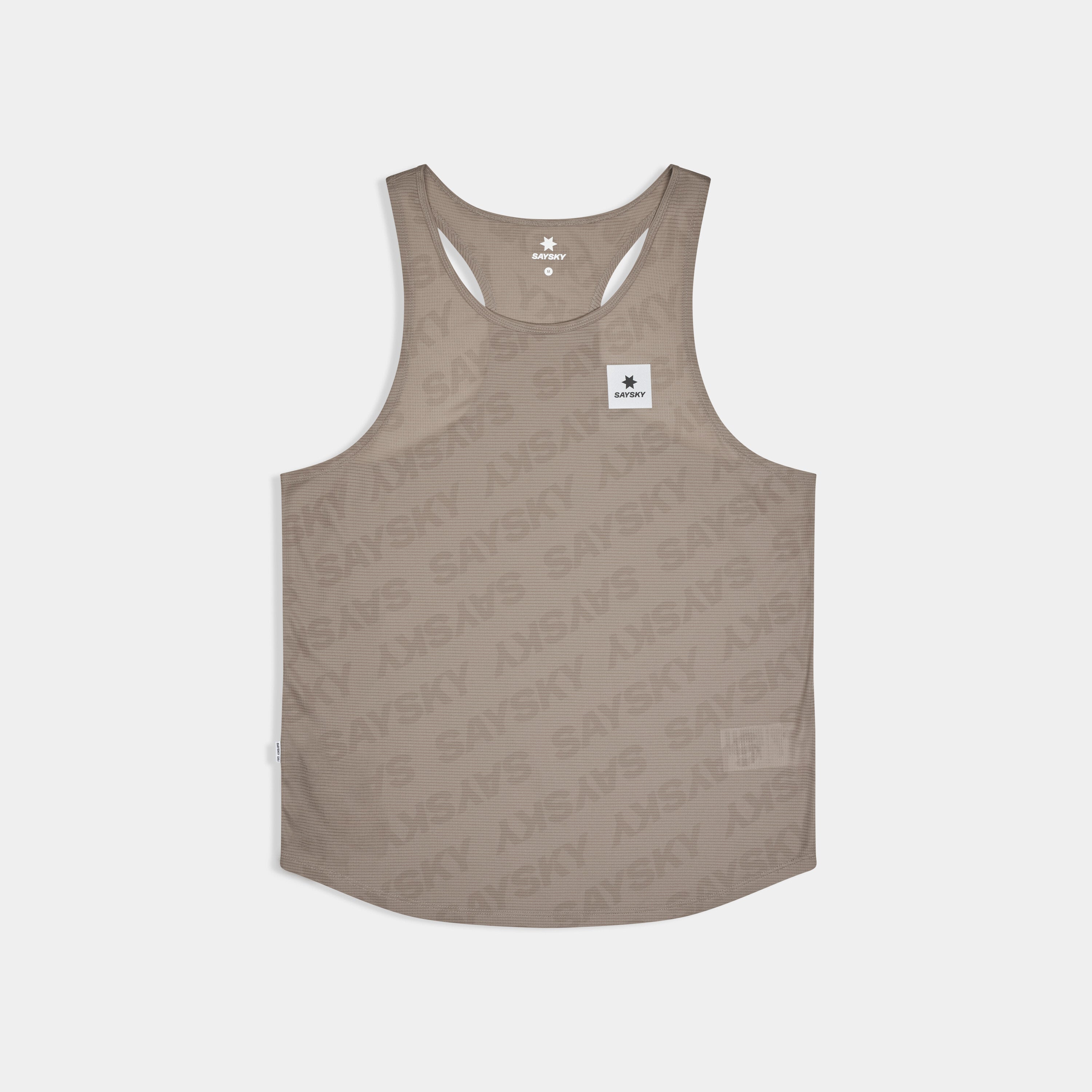 Saysky Clean Flow Singlet Dark Beige Logo 1070 SM30009