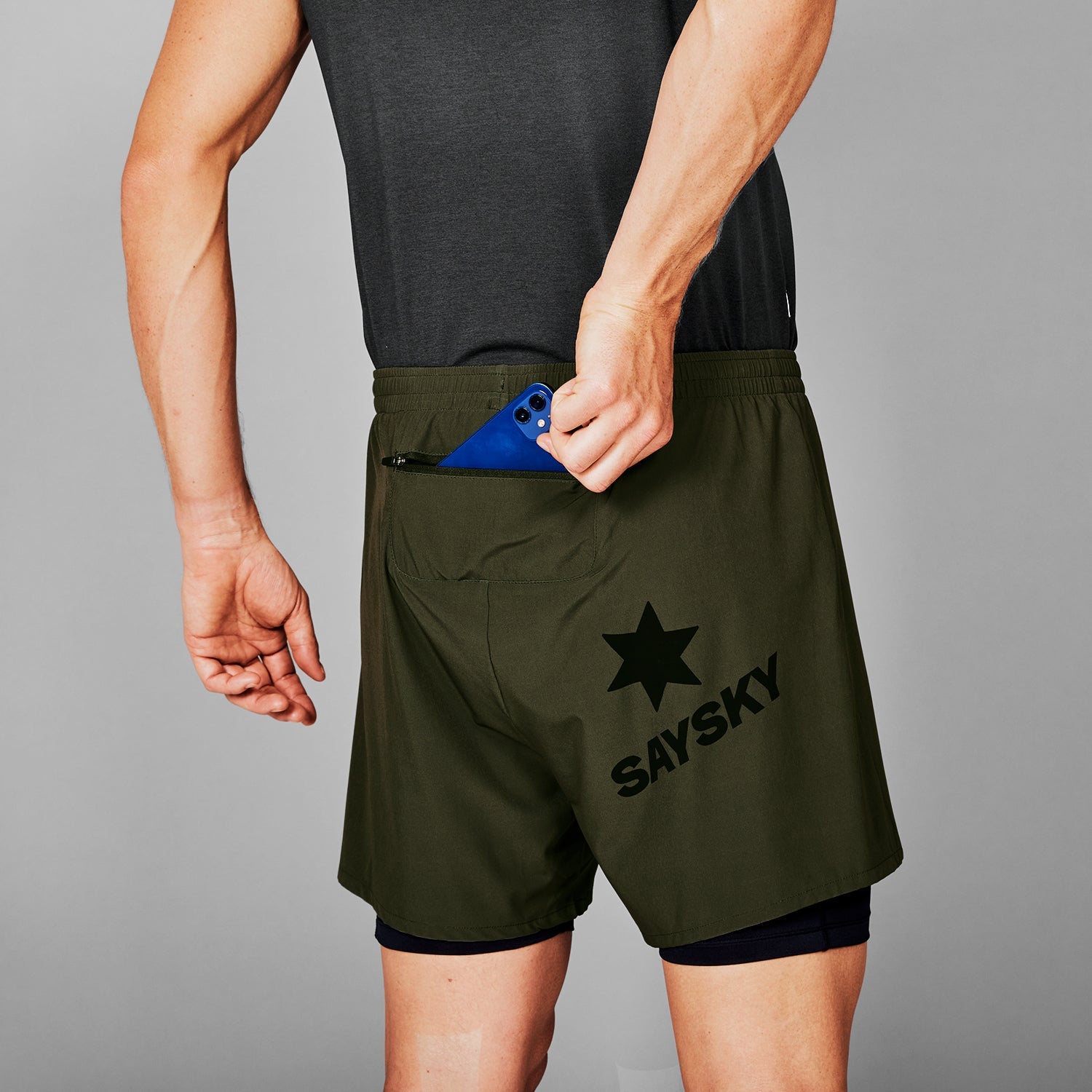 SAYSKY 2 in 1 Pace Shorts 5'' SHORTS 301 - GREEN