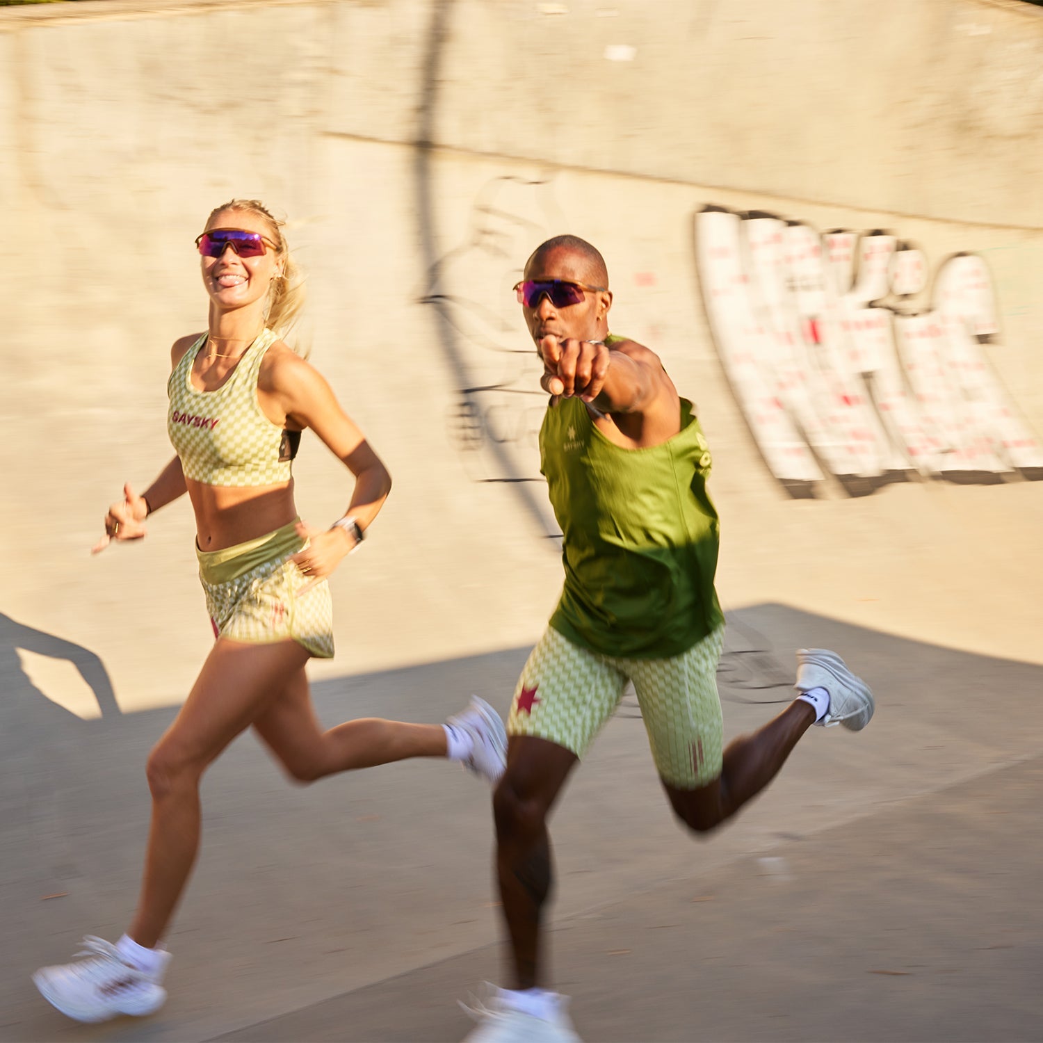 SAYSKY Checker Combat+ Short Tights 9'' TIGHTS 1034 - GREEN AOP