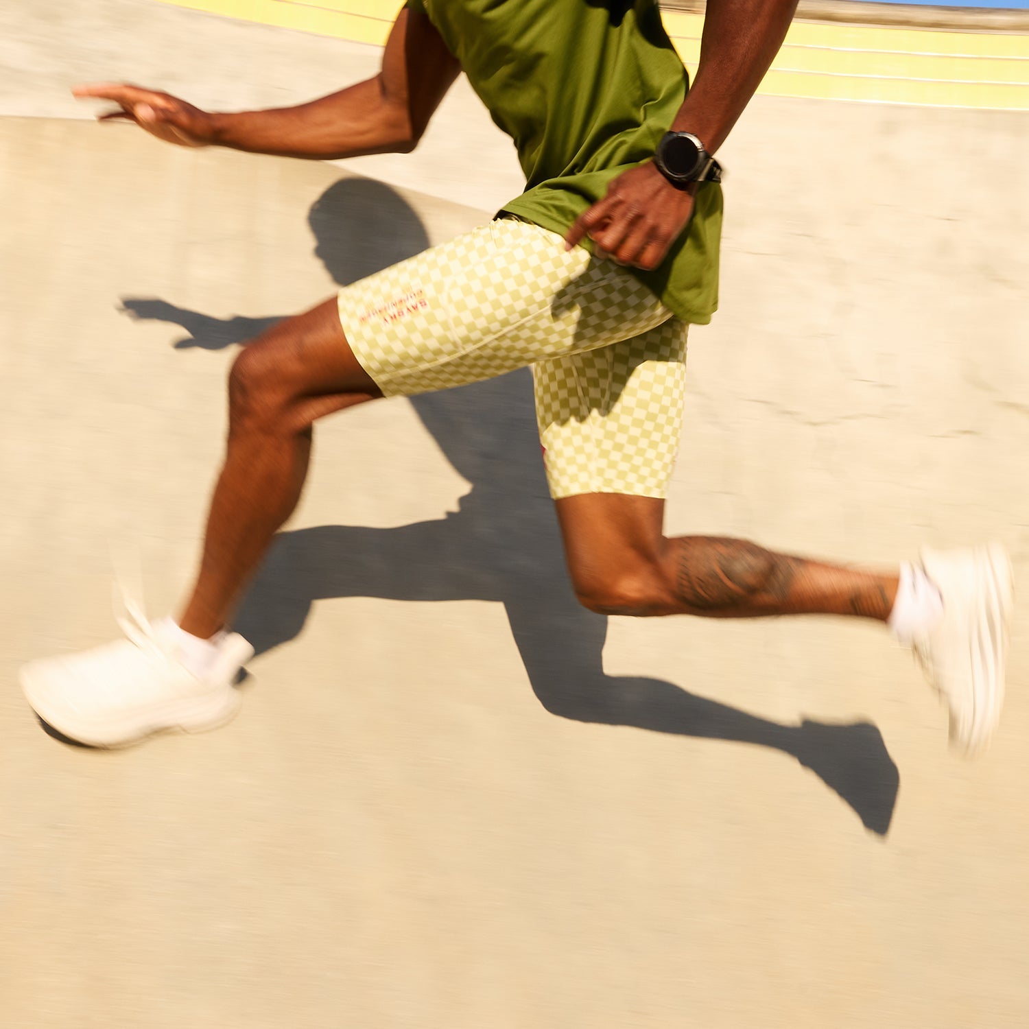 SAYSKY Checker Combat+ Short Tights 9'' TIGHTS 1034 - GREEN AOP