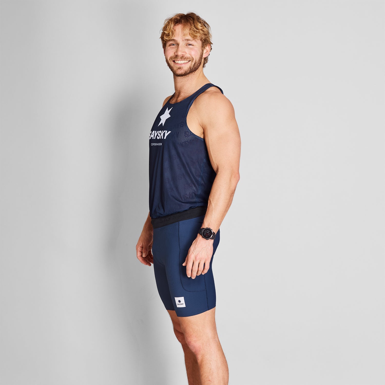 SAYSKY Combat+ Rib Short Tights 8'' TIGHTS 201 - BLUE