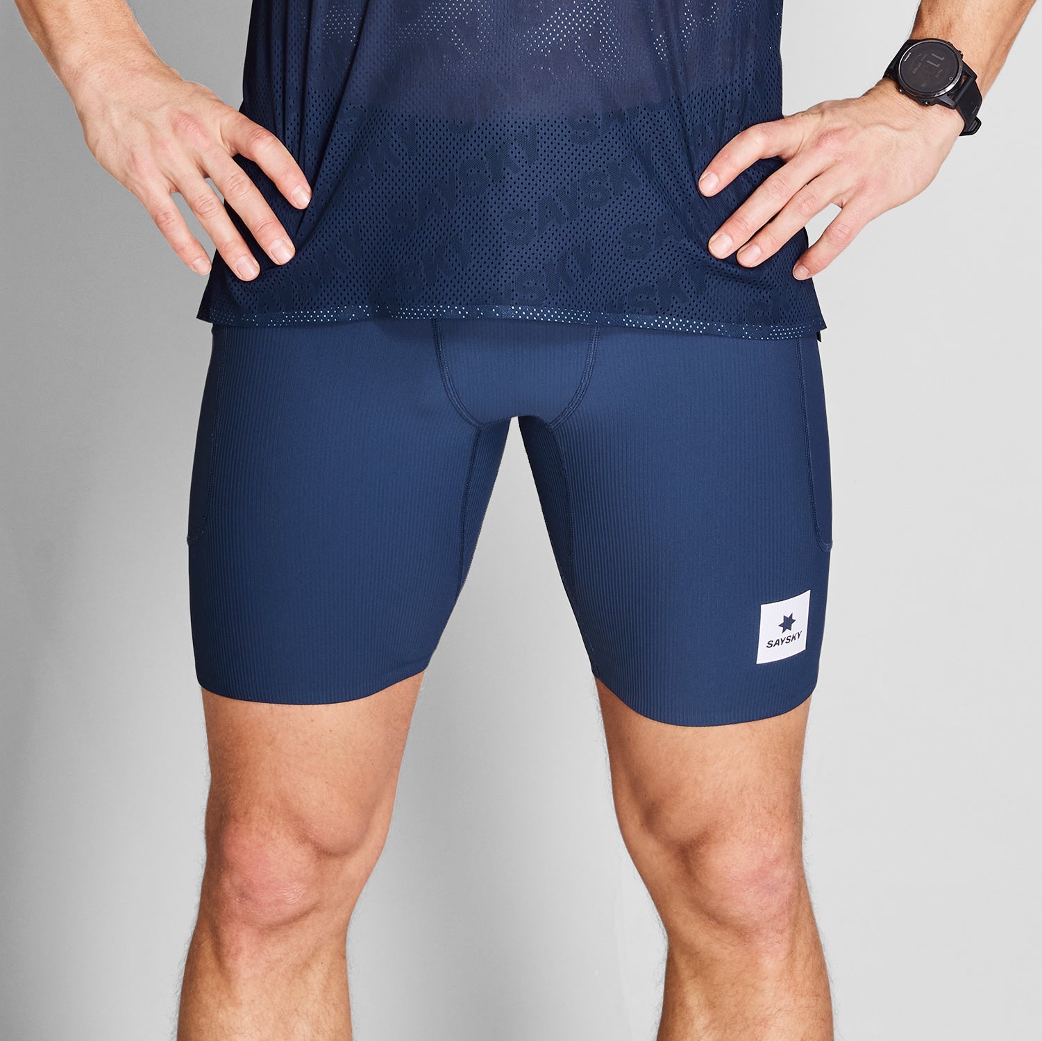 SAYSKY Combat+ Rib Short Tights 8'' TIGHTS 201 - BLUE