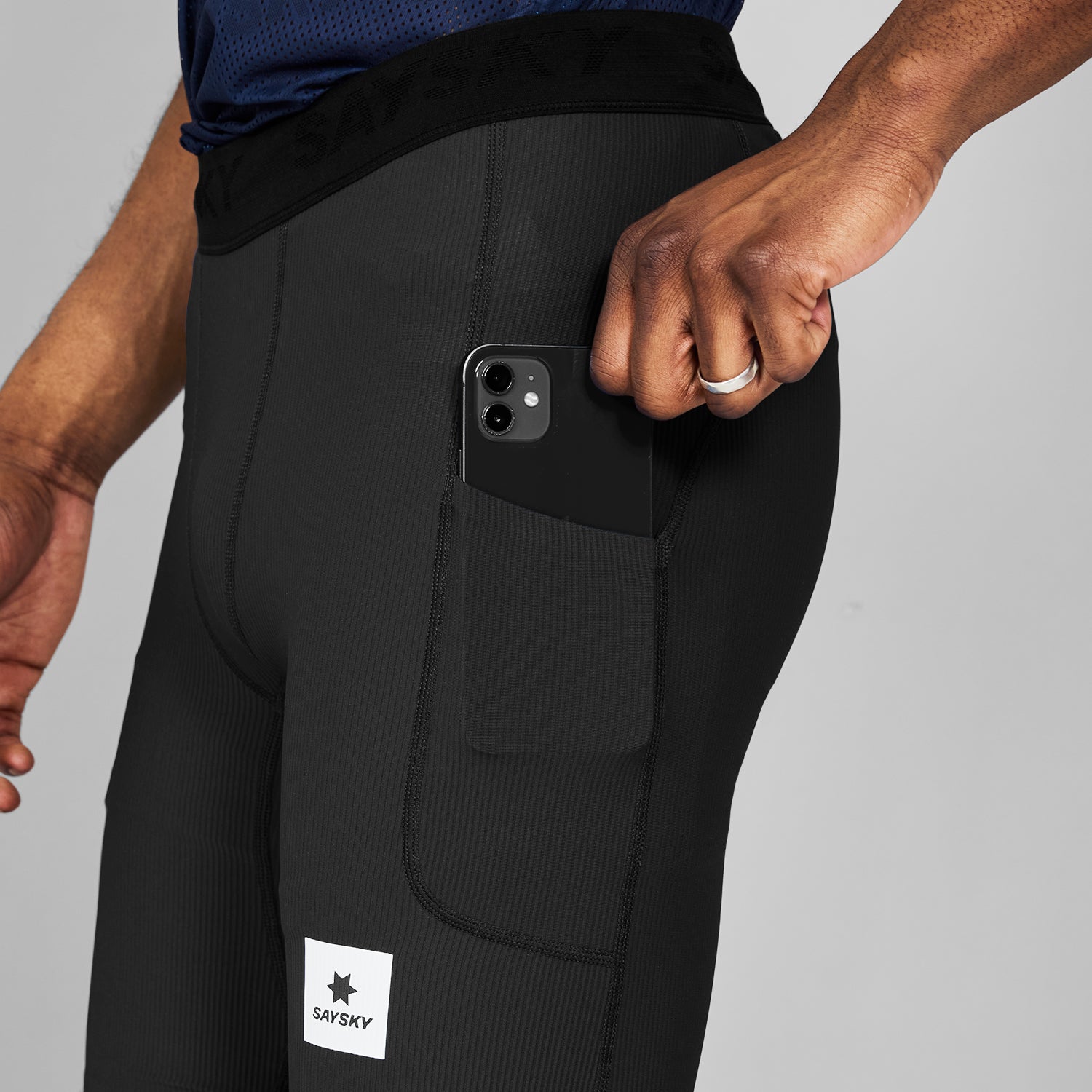 SAYSKY Combat+ Rib Short Tights 8'' TIGHTS 901 - BLACK