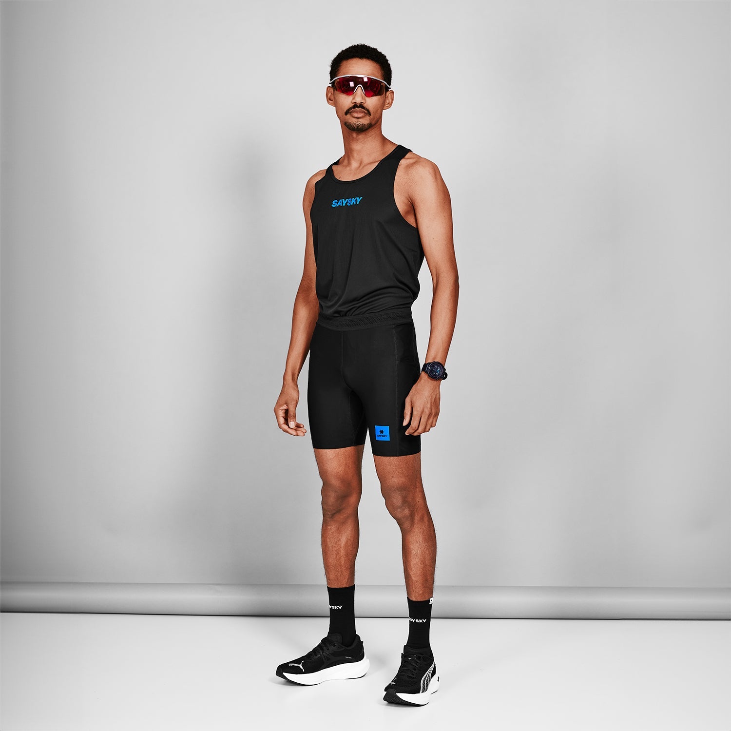 SAYSKY Logo Flow Singlet SINGLETS 902 - BLACK