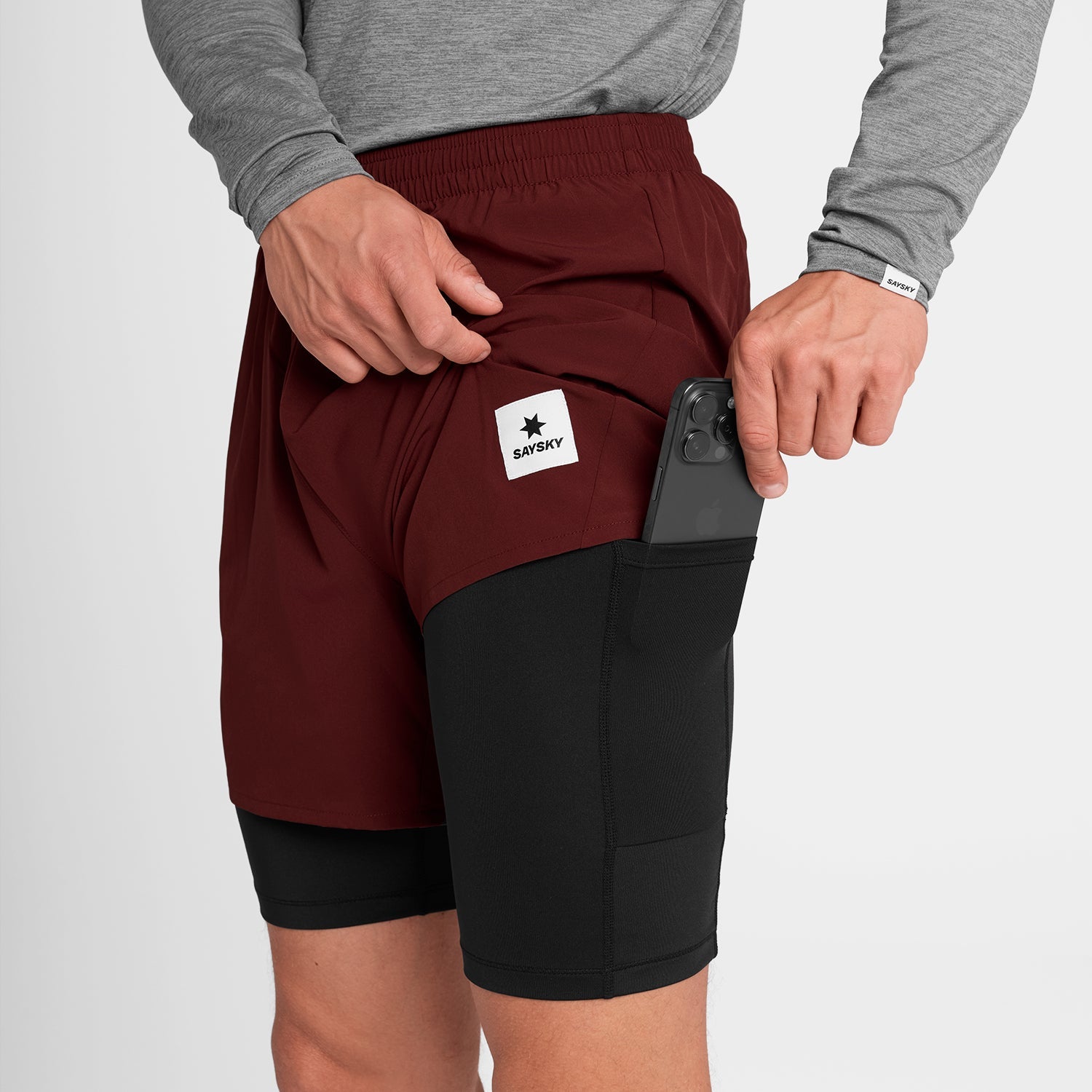 SAYSKY Pace 2 in 1 Shorts 5'' SHORTS 509 - RED