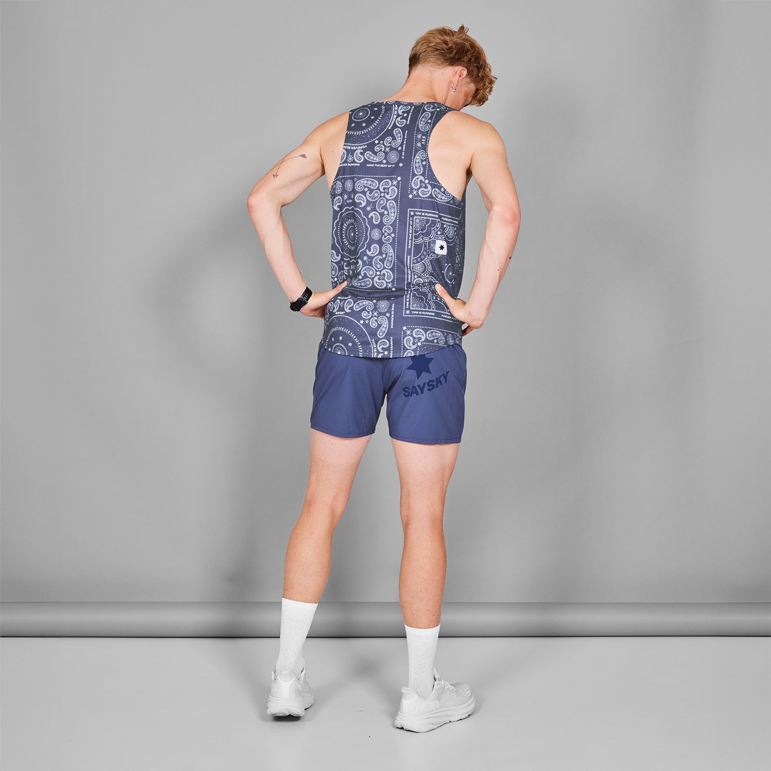 SAYSKY Paisley Combat Singlet SINGLETS 1020 - BLUE PAISLEY AOP