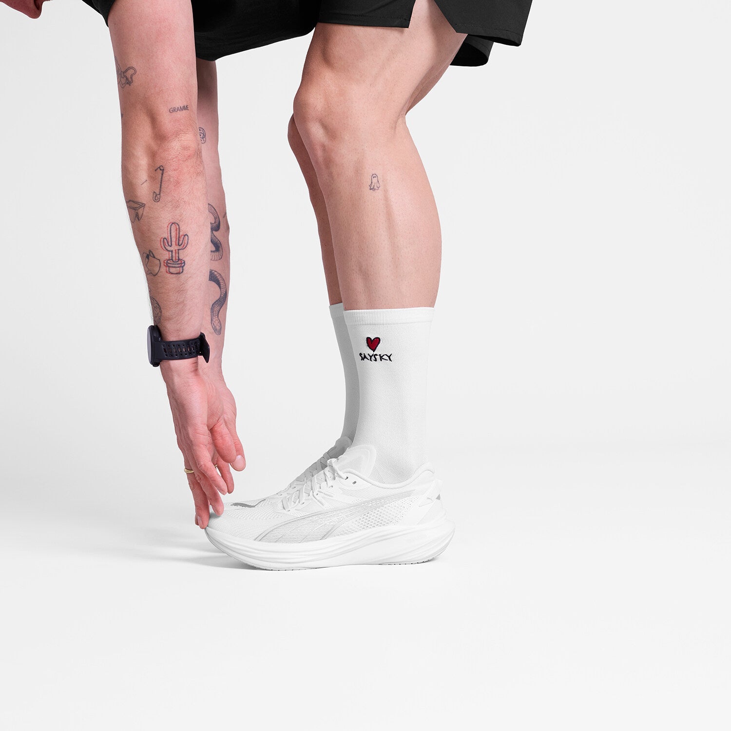 Saysky Combat High Socks White 105 SA80019