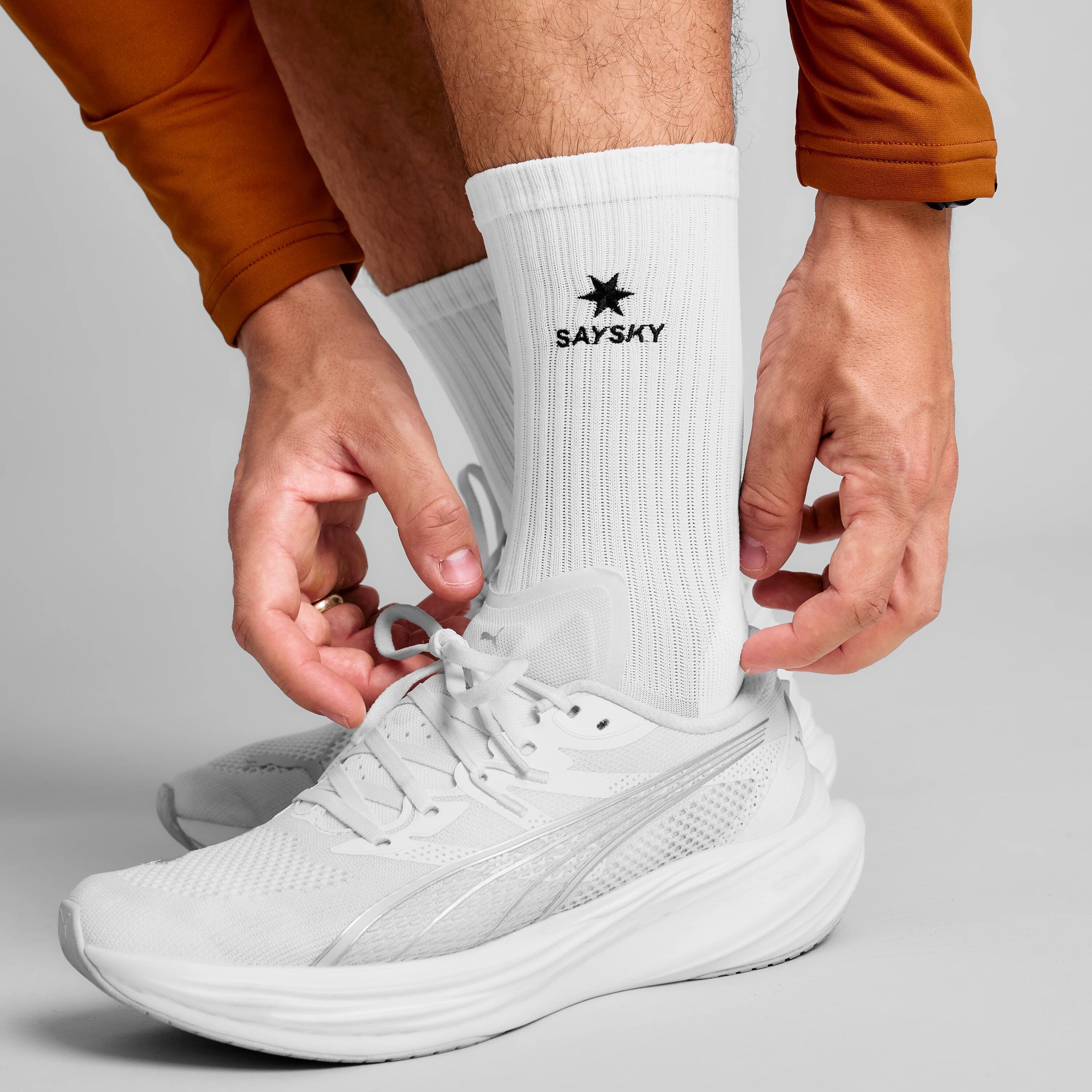 Saysky Pace High Socks White 101 SA80011