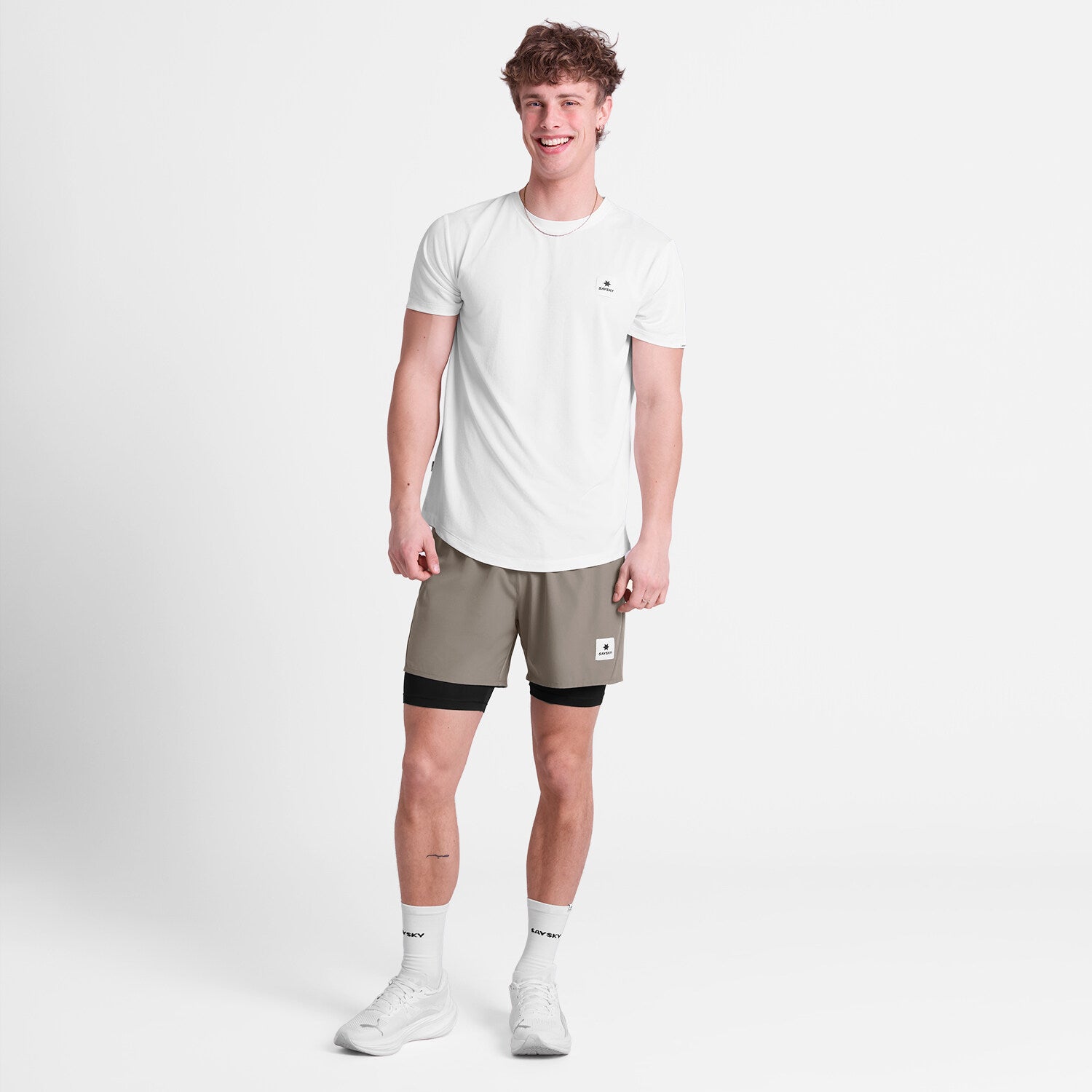 Saysky 2 in 1 Pace Shorts 5'' Taupe 714 SM40002