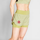 SAYSKY Checker 2 in 1 Pace Shorts 3'' SHORTS 1034 - GREEN AOP