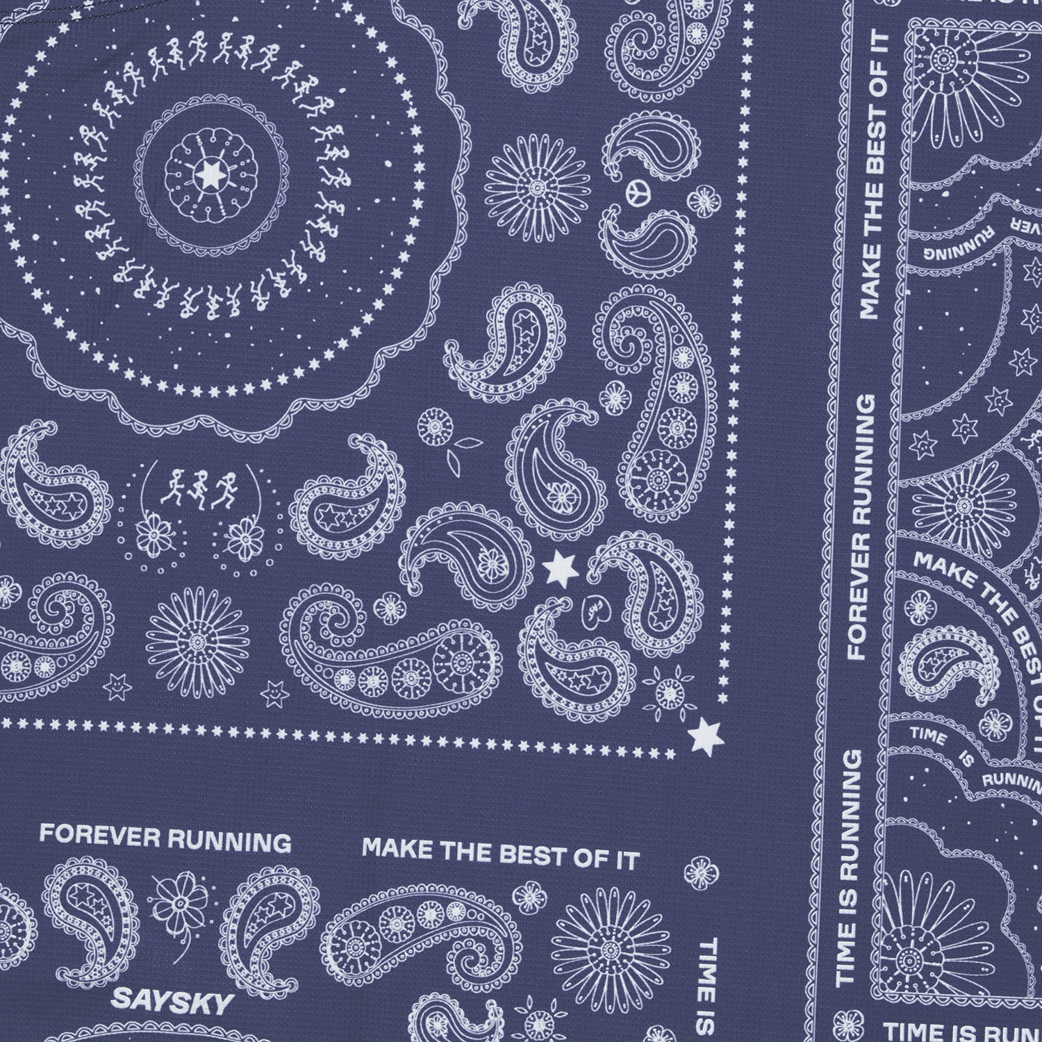 SAYSKY Paisley Combat T-shirt T-SHIRTS 1020 - BLUE PAISLEY AOP