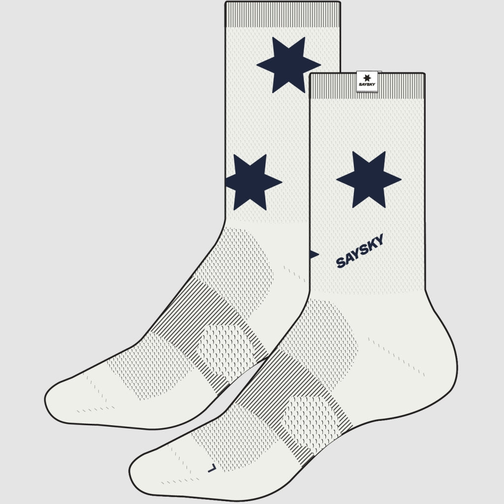 SAYSKY Star Combat Socks 200 SOCKS 1028 - BLUE/WHITE AOP