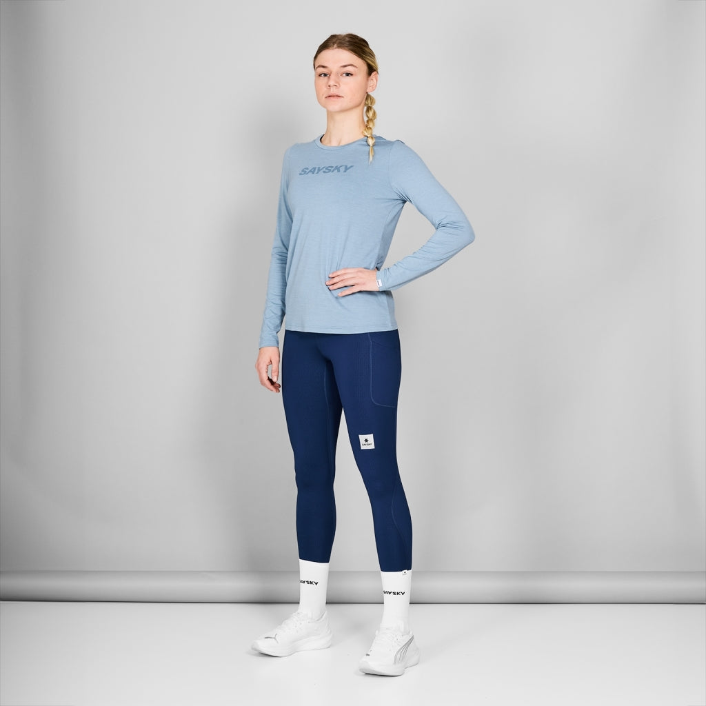 SAYSKY W Logo Pace Long Sleeve LONG SLEEVES 2010 - BLUE MELANGE