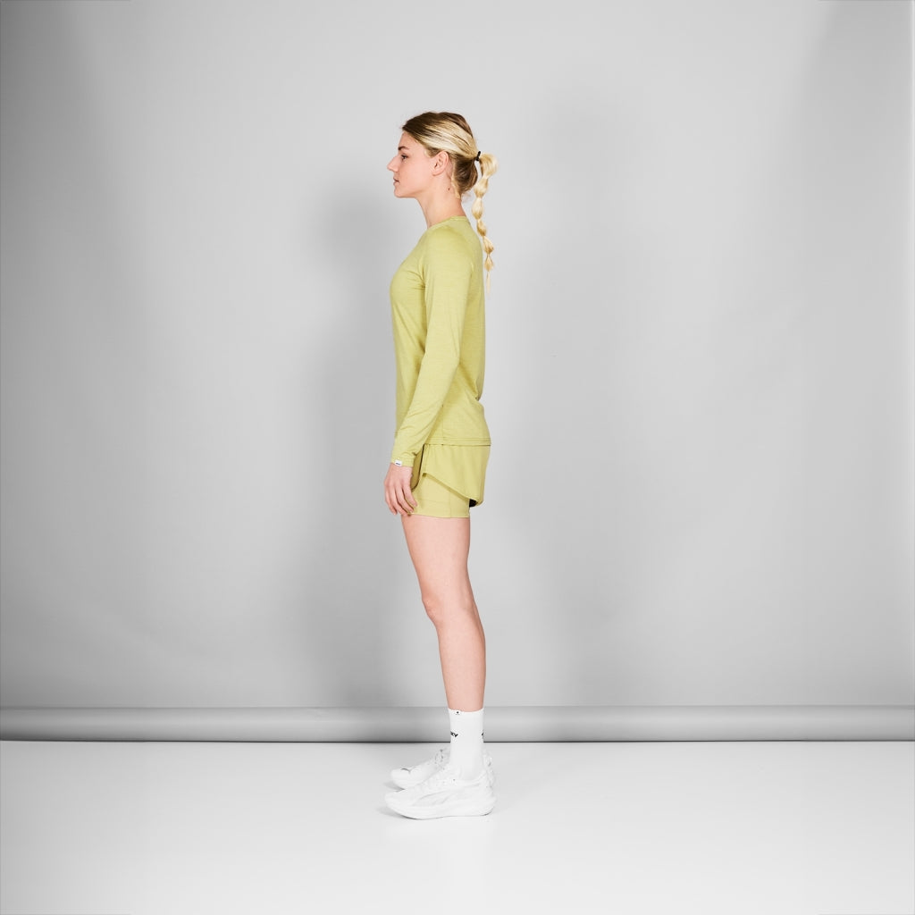 SAYSKY W Logo Pace Long Sleeve LONG SLEEVES 3008 - GREEN MELANGE